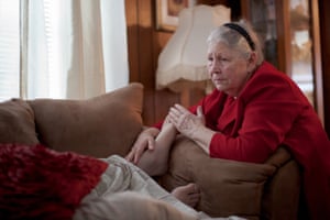 Final hours … Wolford's mother comforts her son.