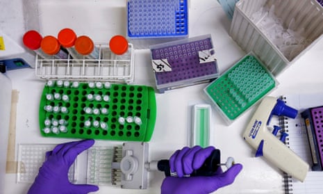 Scientist preparing protein samples