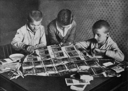 Children playing with paper money, which was rendered virtually worthless by hyperinflation.