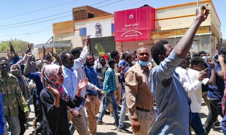 An anti-government demonstration in Khartoum.