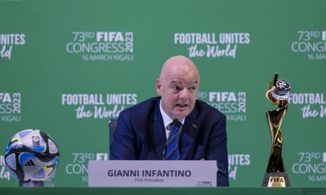 The Fifa president Gianni Infantino