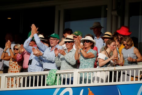 Ireland fans applaud at the end of their team’s innings.