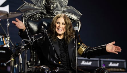 Ozzy Osbourne on stage at Back to the Beginning, 5 July.
