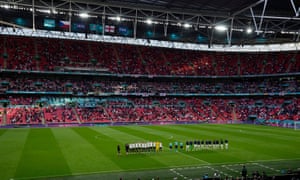 The players line up.