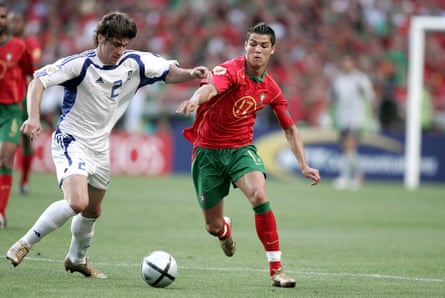 Giourkas Seitaridis up against Cristiano Ronaldo in the final
