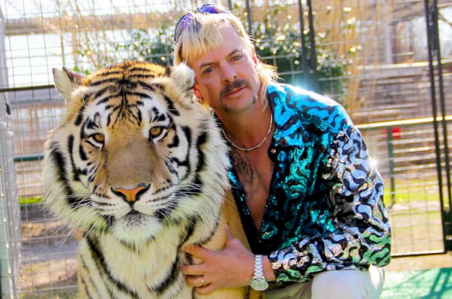 Joe Exotic with one of his tigers.
