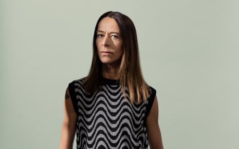 Actor Kate Dickie photographed at the Langham hotel, London, by David Vintiner for the Observer, July 2022. Hair and makeup by Sadaf Ahmad