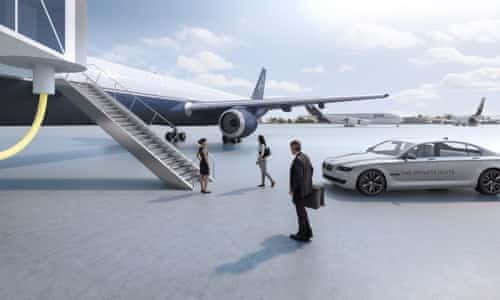 At LA airport's new private terminal, the rich can watch normal people suffer