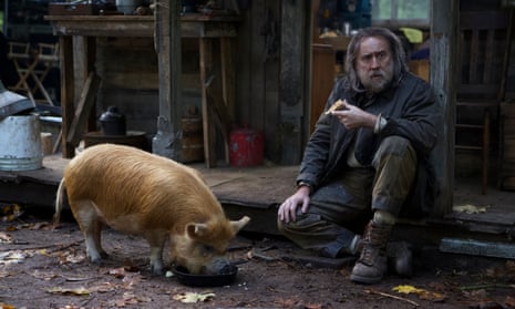 Nicolas Cage and his truffle-hunting friend in Pig