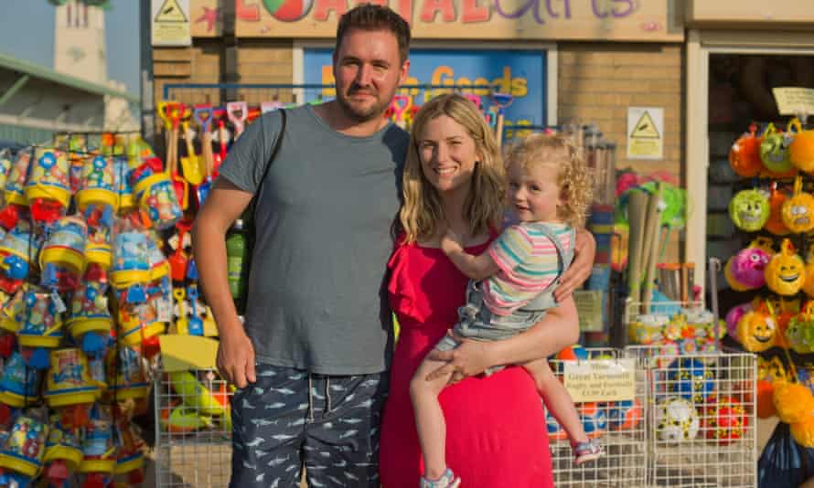 Vox pop subjects, Ben and Kate Atkinson with their daughter, Grace.