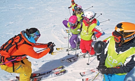 ski lessons at Les Contamines