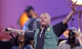 Rapper Macklemore performs