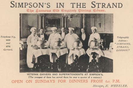 A ageing poster for Simpson’s in the Strand