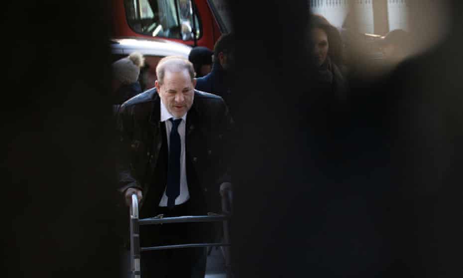 Harvey Weinstein arrives at court in New York, New York, on 17 January. 