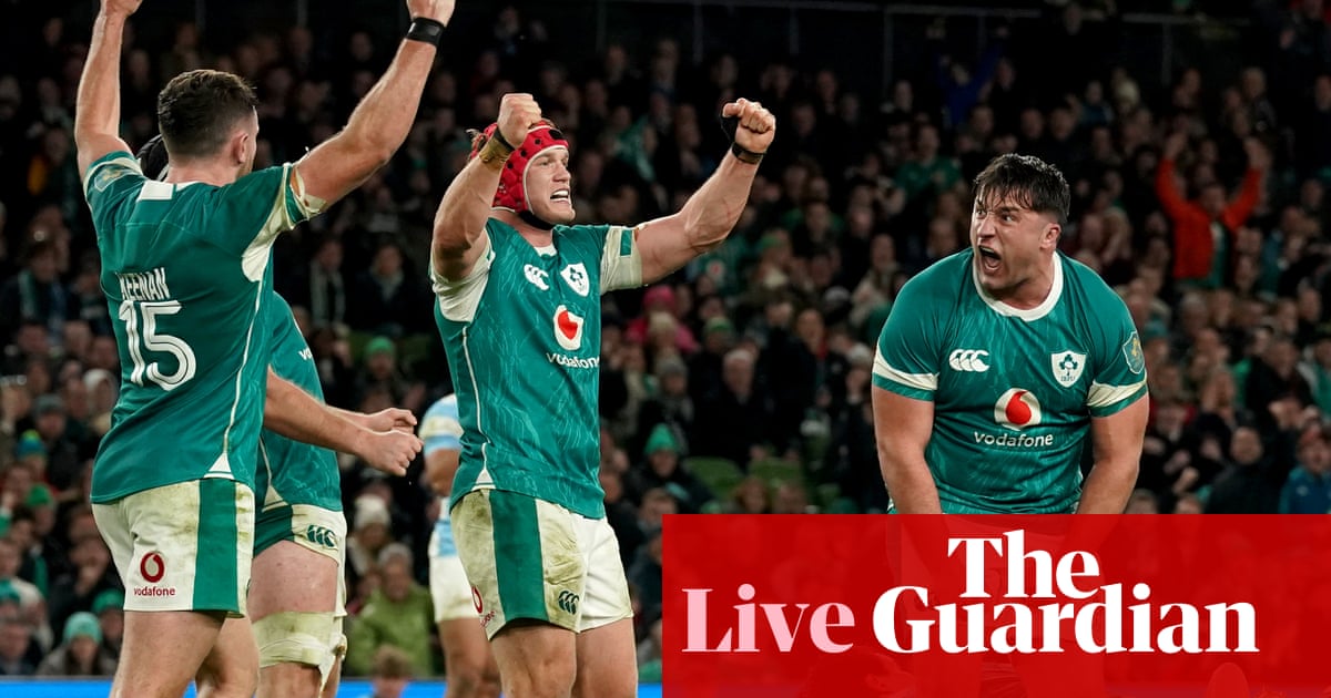 Ireland 22-19 Argentina: Autumn Nations Series rugby union – as it
