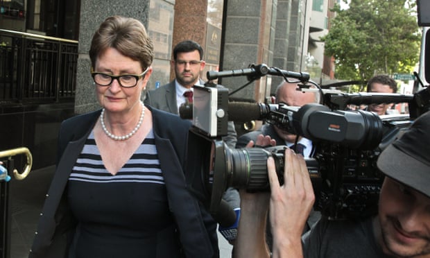Commonwealth bank chair Catherine Livingstone leaves the royal commission hearing in Sydney this week.