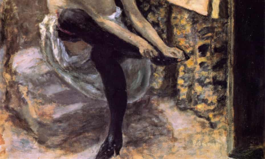 Detail from Pierre Bonnard’s Woman in black stockings, 1900.
