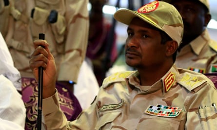 Mohamed Hamdan Dagalo, head of Sudan’s Rapid Support Forces, at a meeting in Khartoum