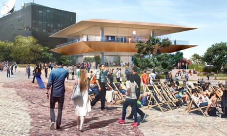 Apple’s design for its new flagship store in Federation Square, Melbourne