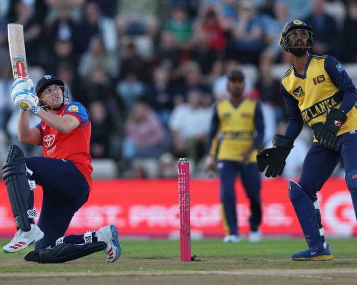 England set Sri Lanka 255 to win first T20 after Brook’s brutal 114 – live