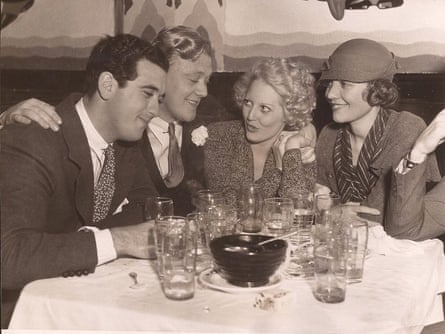 Jean Malin and friends Pat DiCicco, Thelma Todd and Lois Wilson at the club New York in Hollywood.
