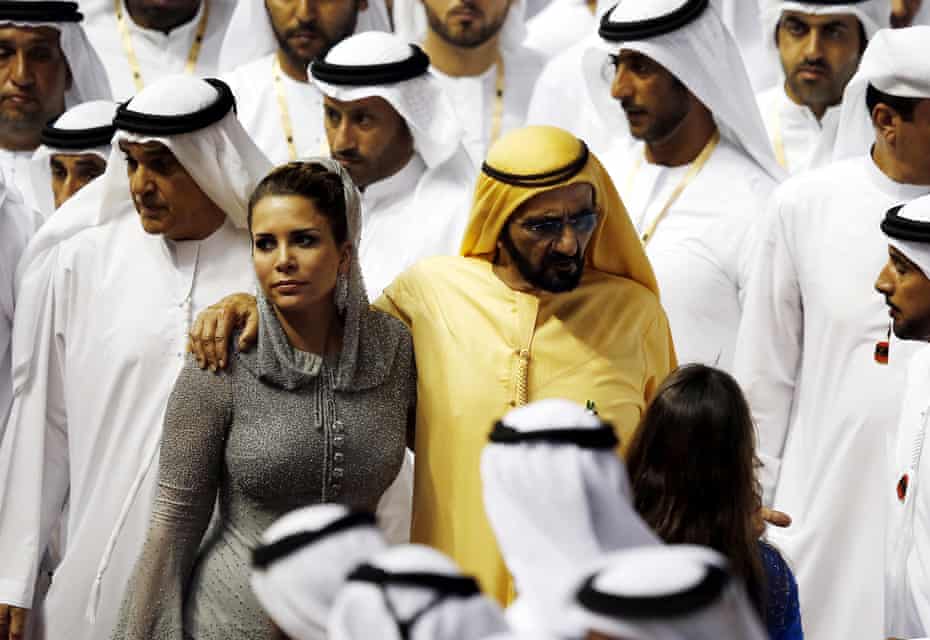 Sheikh Mohammed and his then wife, Princess Haya, during the 2016 Dubai World Cup.