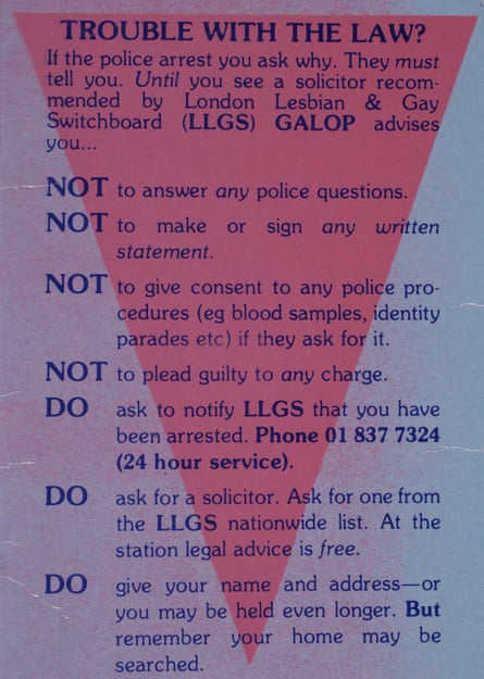 Lesbians and Policing Project pamphlet, 1990.
