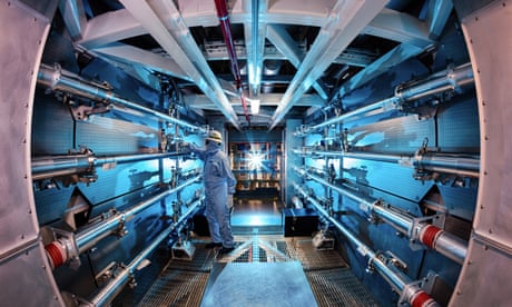 A technician at the Lawrence Livermore National Laboratory in California.