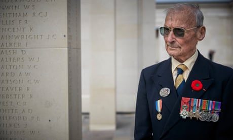 British veteran David Mylchreest attends the official opening of the British Normandy memorial.