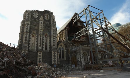 Christchurch cathedral pictured on 28 September 2011, seven months after the earthquake