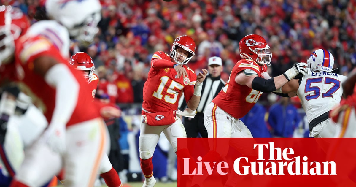 AFC championship game: Buffalo Bills v Kansas City Chiefs – live | NFL AFC championship game: Buffalo Bills v Kansas City Chiefs – live | NFL