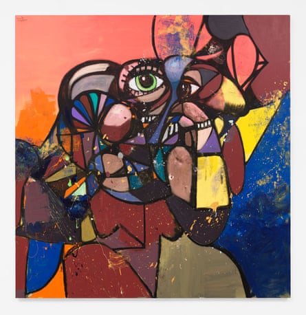The New Normal by George Condo. Hauser & Wirth’s online viewing room allows you to zoom in on artists’ work.