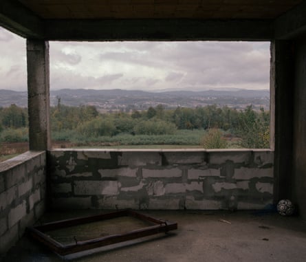 A view from a windowless house in the village of Gornje Nedeljice sold to Rio Tinto.