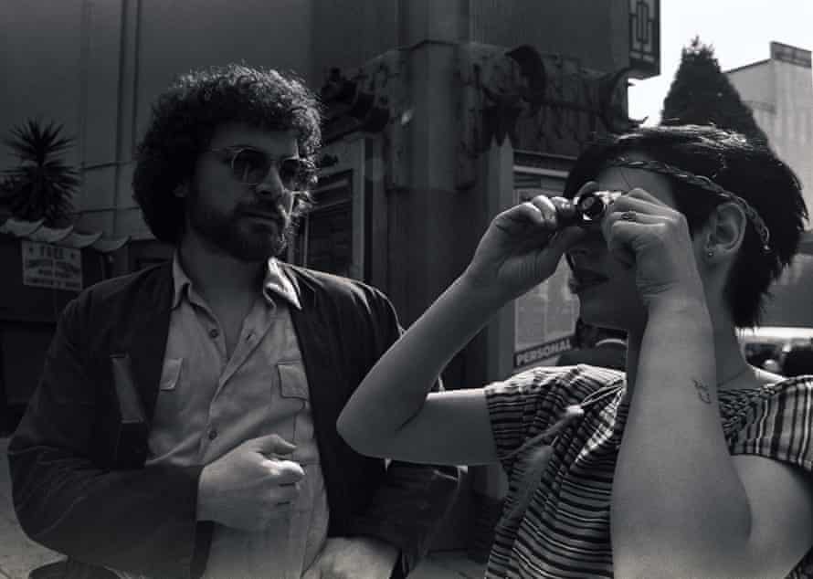 Uli Edel with the real Christiane F in Hollywood, c.1982.