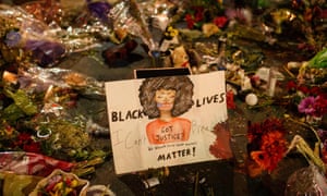 A makeshift memorial in honour of George Floyd in Minneapolis, Minnesota.