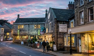 Christmas in Bakewell high street.