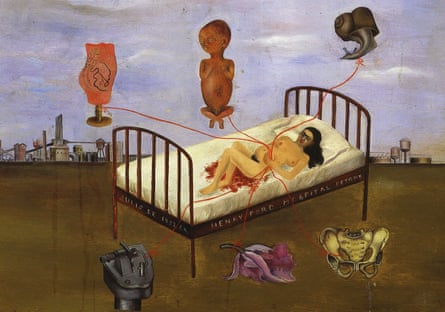 Detail from Henry Ford Hospital by Frida Kahlo.