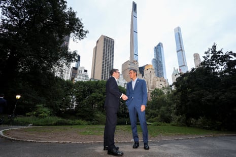 Burnham and Sánchez in Central Park.