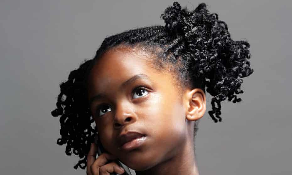 african american girl on the phone