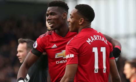 A brace from Paul Pogba and a sensational solo goal from Anthony Martial secured Manchester United’s win at a mutinous Craven Cottage.