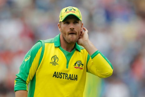 Aaron Finch, downbeat after defeat.