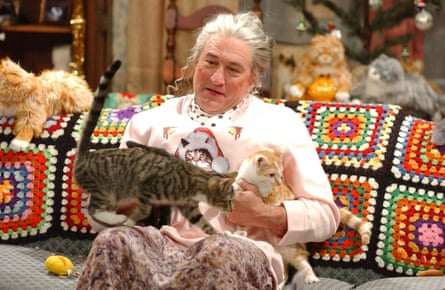 Robert De Niro’s Christmas with the Cat Lady sketch on Saturday Night Live.