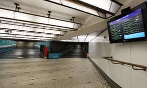 Empty train station