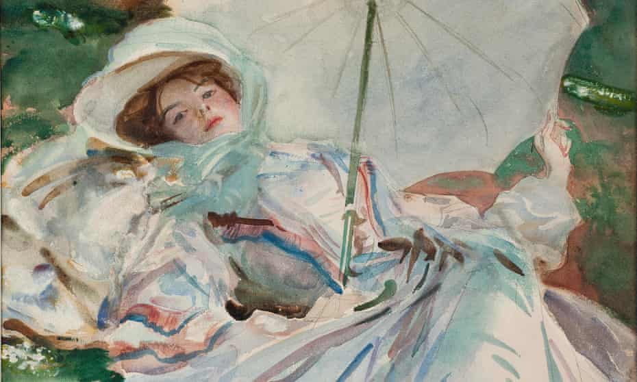 Detail from John Singer Sargent’s 1911 painting The Lady With the Umbrella.