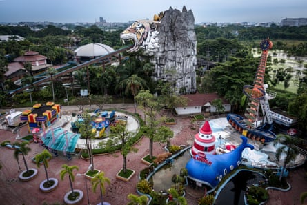 An aerial view of Siam Amazing Park.