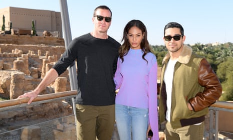 Armie Hammer, Joan Smalls and Wilmer Valderrama attend the MDL Beast Festival Lunch at the historical city of Diriyah in Riyadh