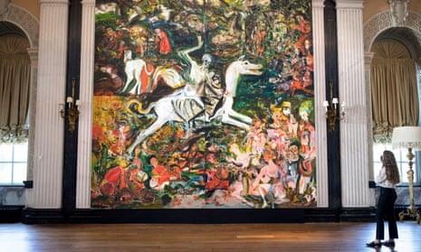 Cecily Brown’s 5.36-sq-metre work The Triumph of Death on display at Blenheim Palace