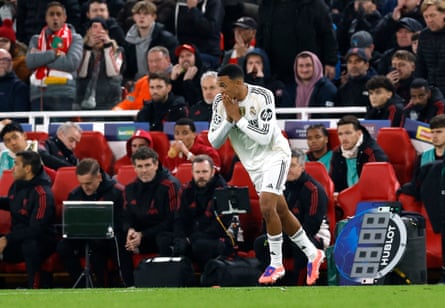 Trent Alexander-Arnold comes on as a substitute