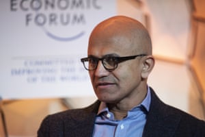 Satya Nadella, Chief Executive Officer Microsoft, during the 50th annual meeting of the World Economic Forum (WEF) in Davos.