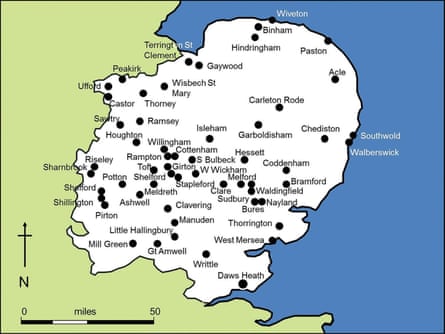 The volunteers excavated in six eastern counties, at 55 currently occupied rural locations also known to have been 14th century settlements.